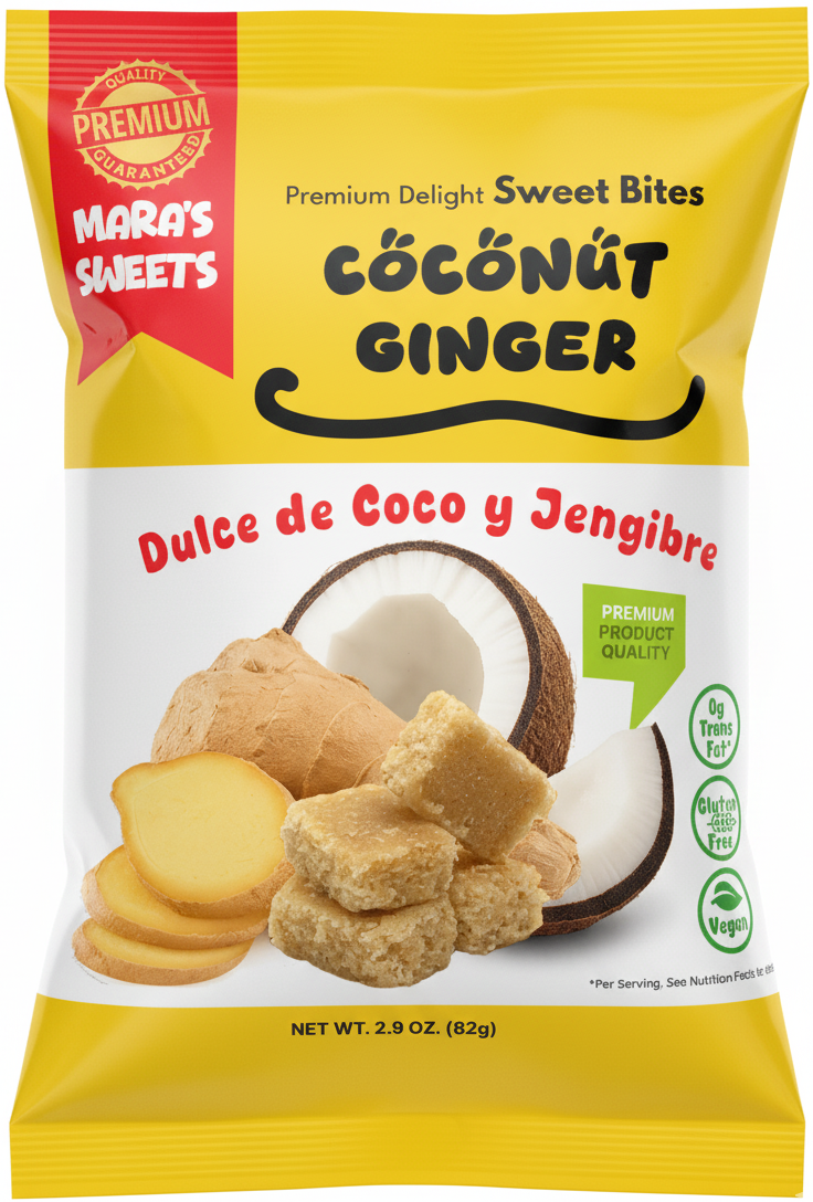 Coconut Ginger Sweet Bites - Dulce de Coco Jengibre