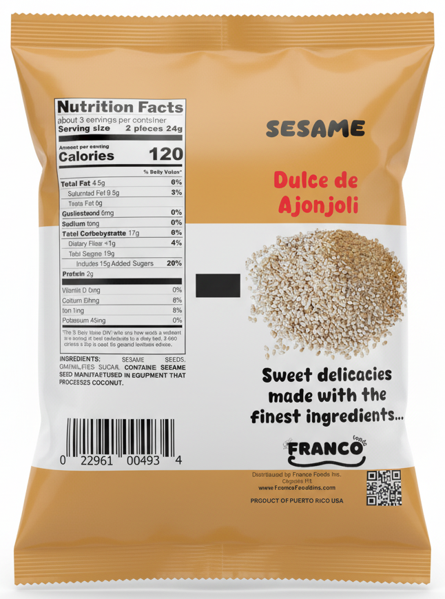 Sesame Sweet Bites - Dulce de Ajonjolí
