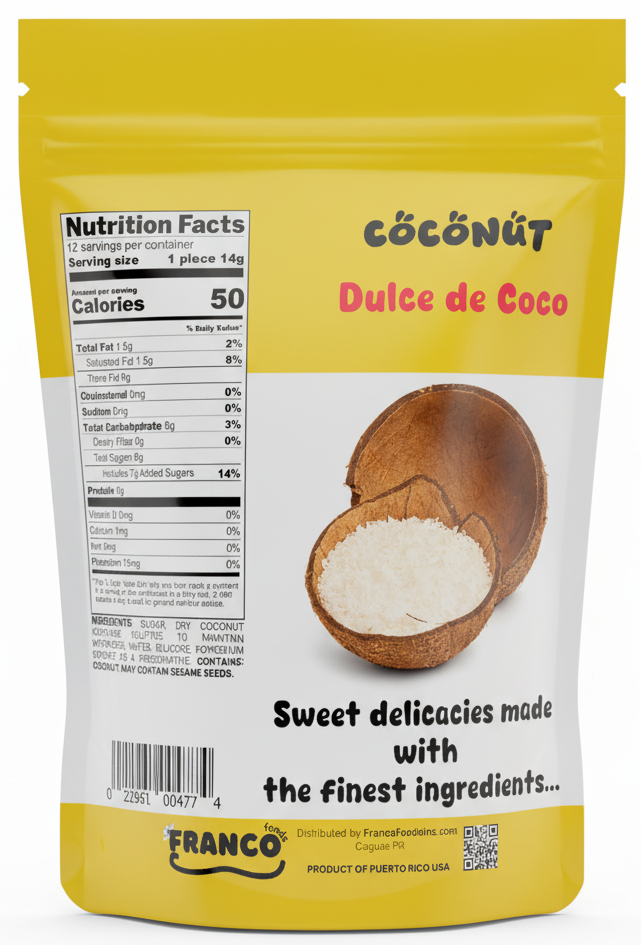 Coconut Sweet Bites - Dulce de Coco