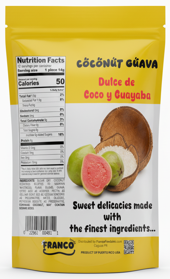 Coco Guava Sweet Bites - Dulce de Coco Guayaba