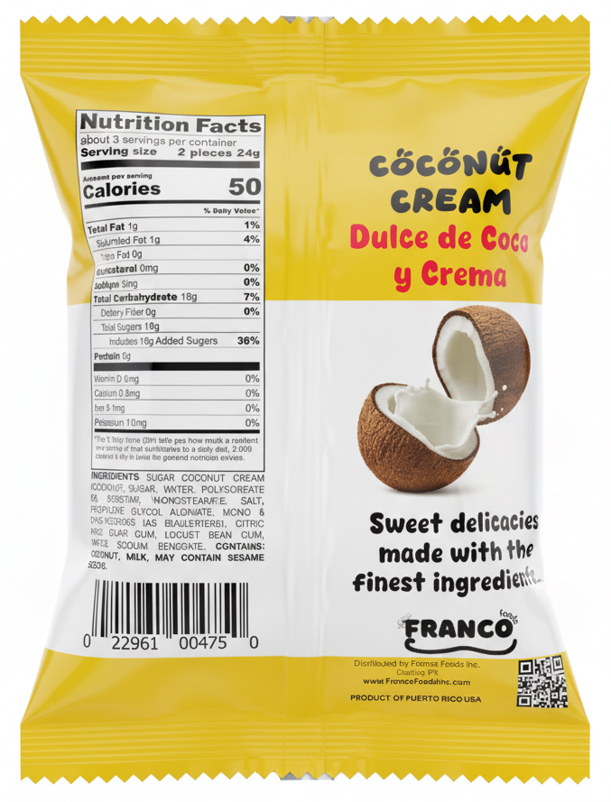 Coconut Cream Bites - Dulce de Coco Crema