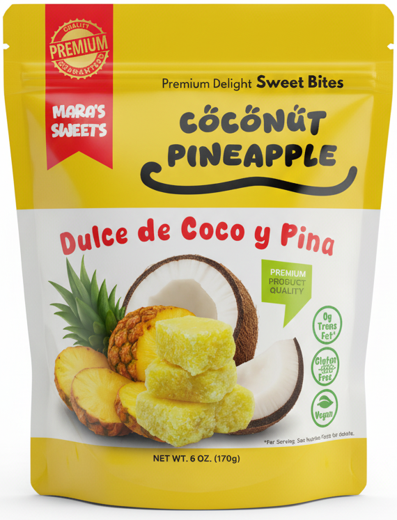 Coconut Pineapple Sweet Bites - Dulce de Coco Piña