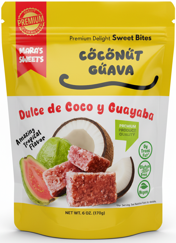 Coco Guava Sweet Bites - Dulce de Coco Guayaba