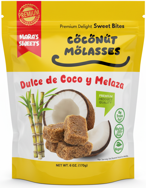Coconut Molasses Sweet Bites - Dulce de Coco Melaza