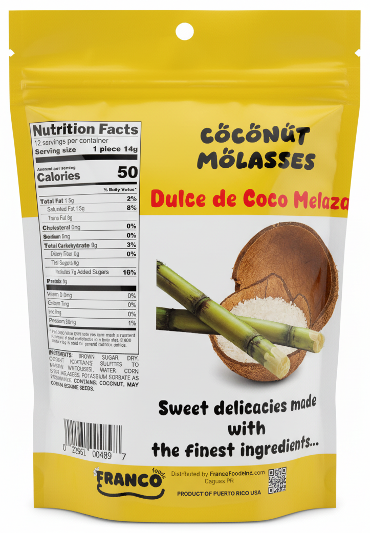 Coconut Molasses Sweet Bites - Dulce de Coco Melaza