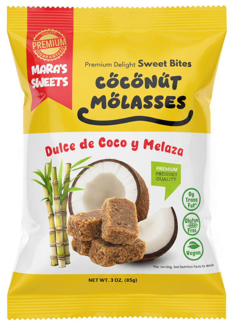 Coconut Molasses Sweet Bites - Dulce de Coco Melaza