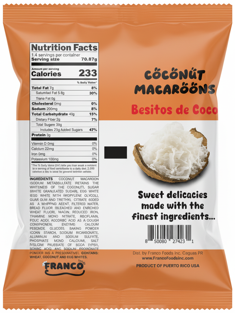 Coconut Macaroons - Besitos de Coco