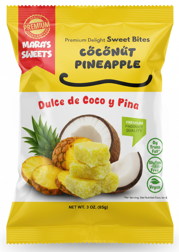 Coconut Pineapple Sweet Bites - Dulce de Coco Piña