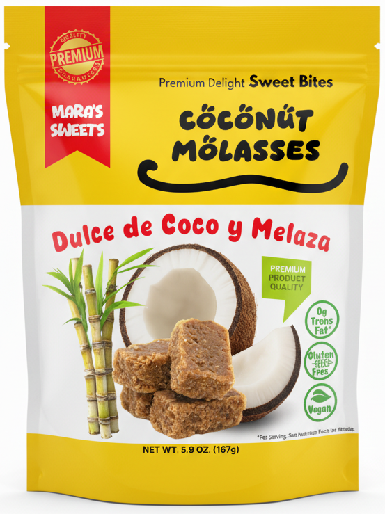 Coconut Molasses Sweet Bites - Dulce de Coco Melaza