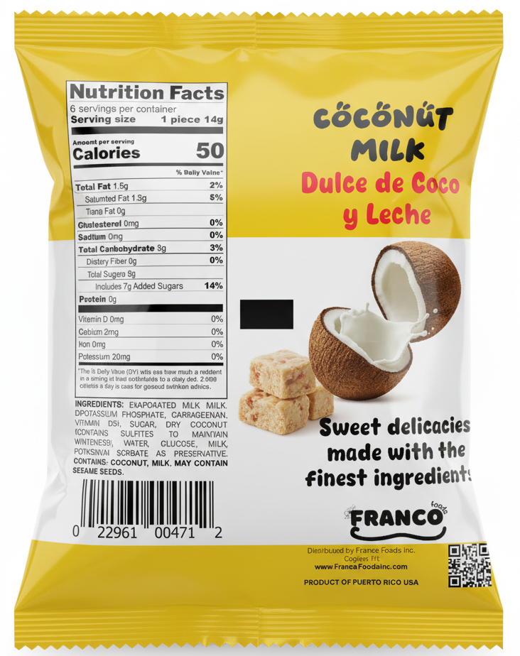 Coconut Milk Sweet Bites - Dulce de Coco Leche