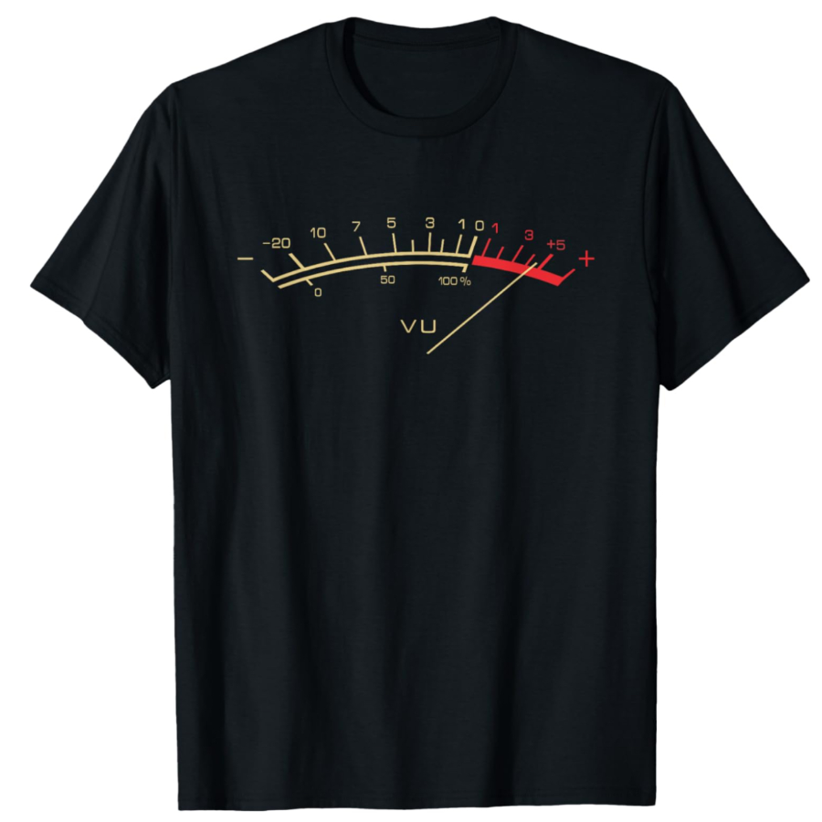 Retro VU Meter Hi-Fi Vintage Stereo Music Lover Gift T-Shirt