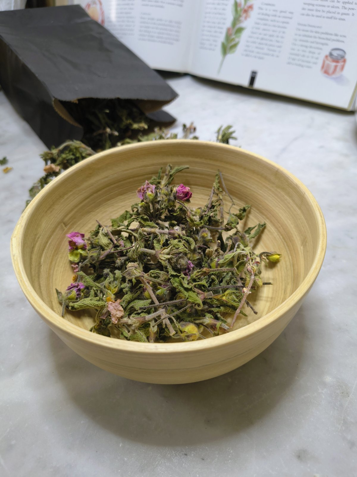 Dried Cistus Incanus Leaves – Wildcrafted Rock Rose Herbal Tea, Hand-Harvested in Italy