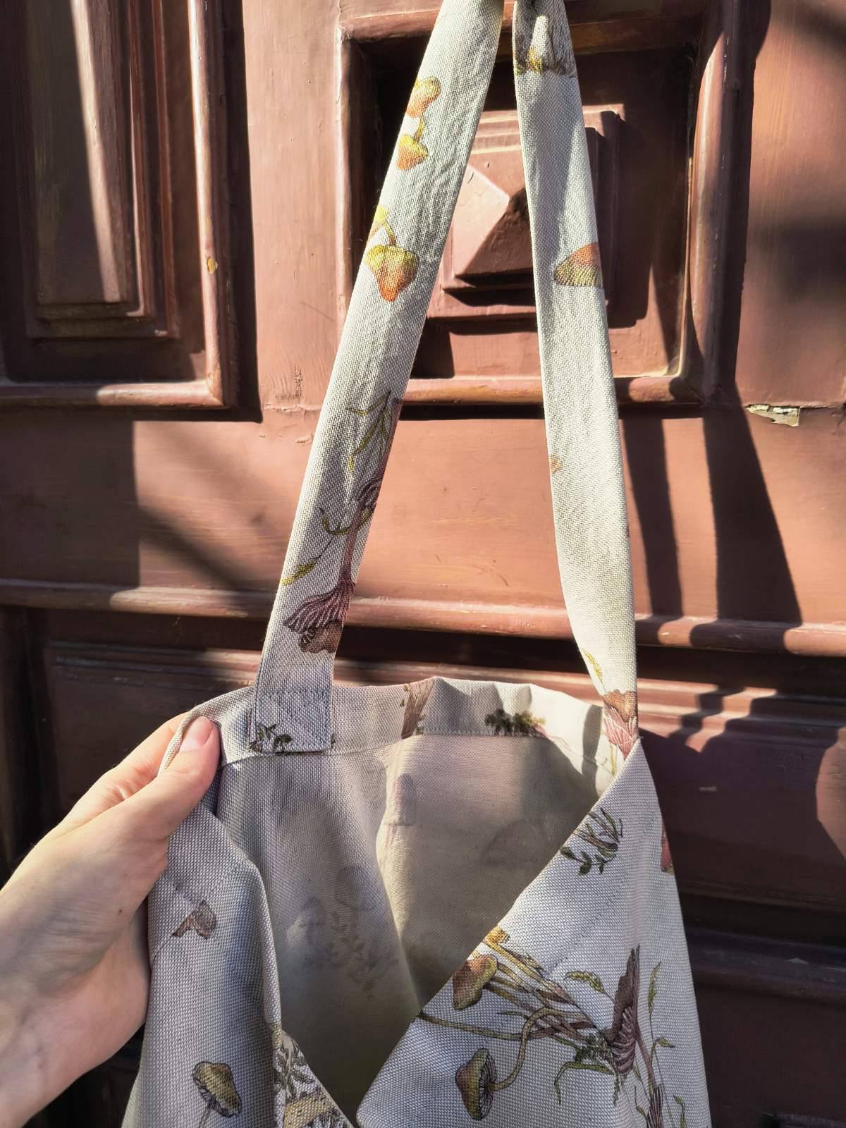 Mushroom Foraging Tote Bag – Sturdy Forest Gathering Shopper, Reusable and Handmade