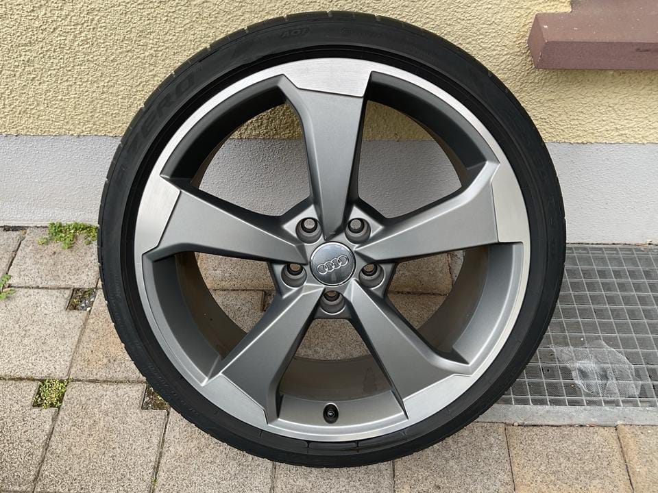 4 Jantes Audi Rotor 19" avec pneus Pirelli P Zero – 235/35 R19 