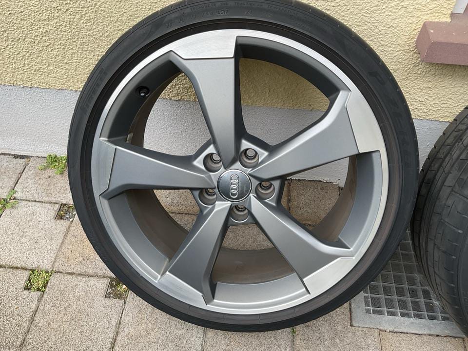 4 Jantes Audi Rotor 19" avec pneus Pirelli P Zero – 235/35 R19 