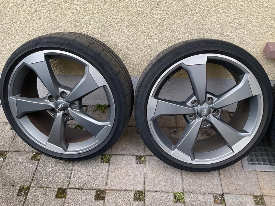 4 Jantes Audi Rotor 19" avec pneus Pirelli P Zero – 235/35 R19 