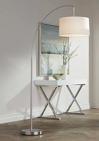 Possini Euro Design Modern Ring 30" Tall Large Coastal End Table Lamp USB Port Brown Faux Wood Finish