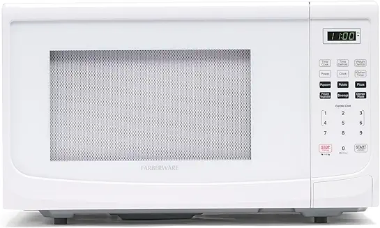 Farberware Countertop Microwave 1000 Watts, 1.1 Cu. Ft. - Microwave Oven With LED Lighting and Child Lock