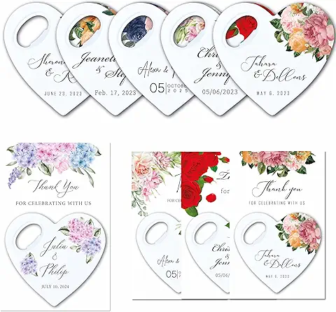 20 PCS Personalized Wedding Favors Bottle Openers - Custom Wedding Gifts for Guests with Thank You Card