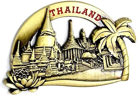 Thailand Metal Fridge Magnet Unique Design Home Kitchen Decorative Travel Holiday Souvenir Gift, 