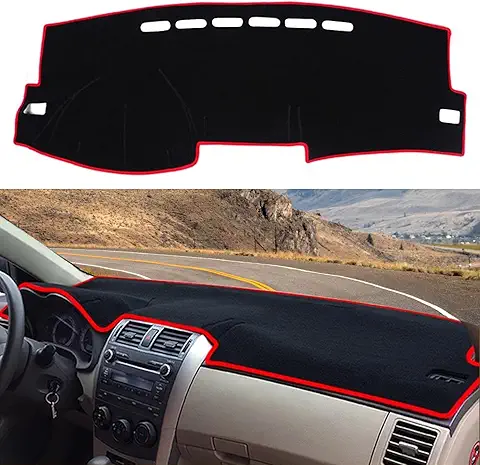 Car Dashboard Cover Mat for Toyota Corolla 2007-2013 Left Hand Driving Non-Slip Dashboard Mat Pad Interior