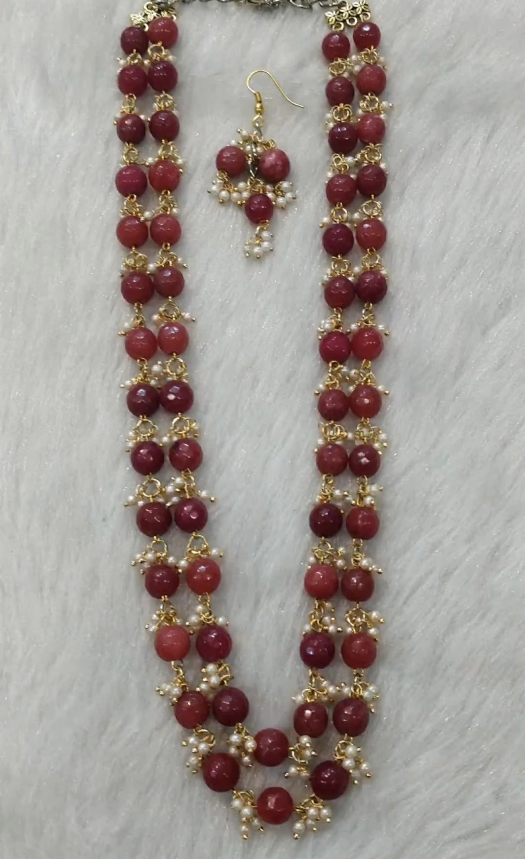 Premium Quality Pink Beaded Necklace