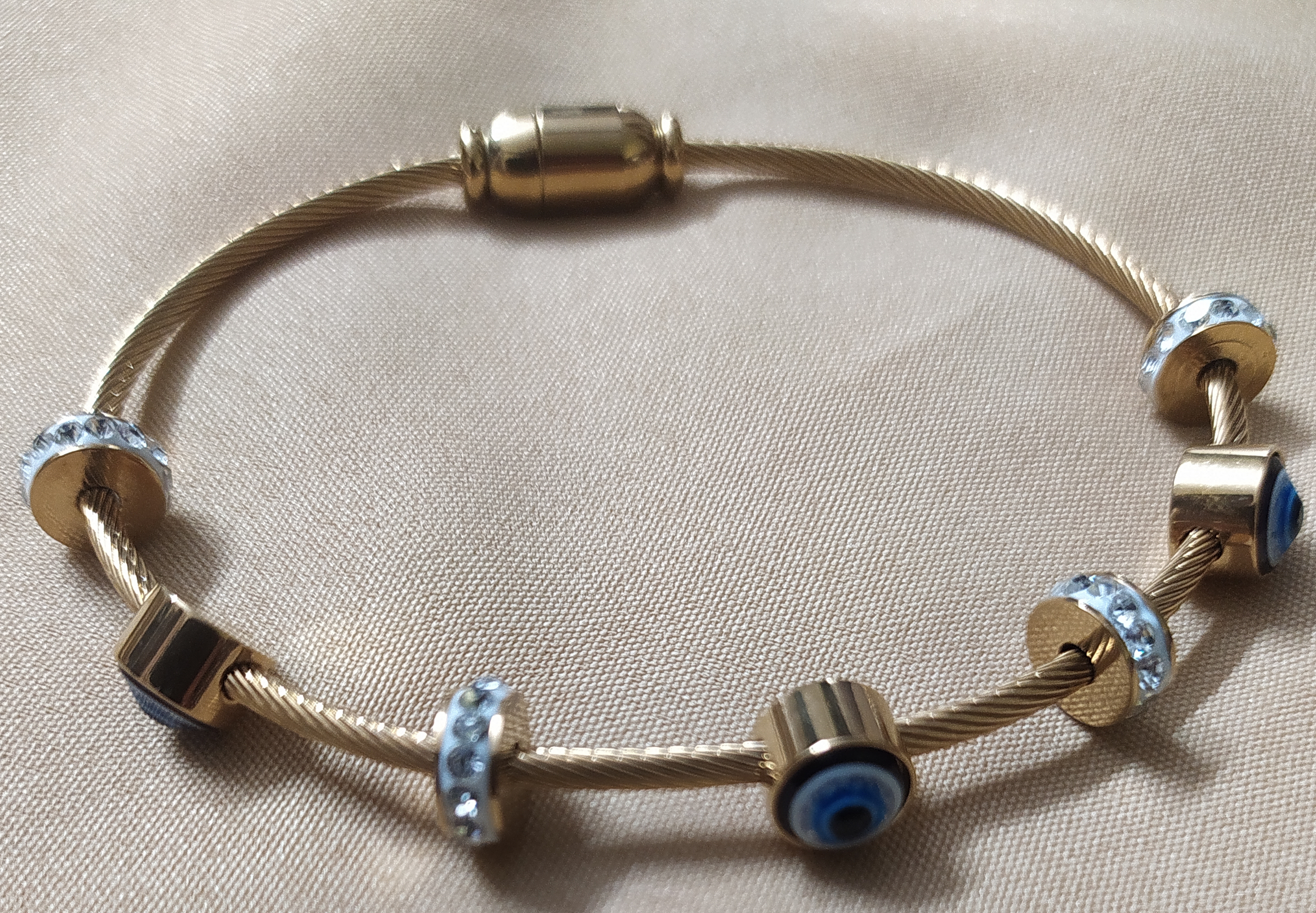 Golden Evil Eye  Megnatic Bracelet