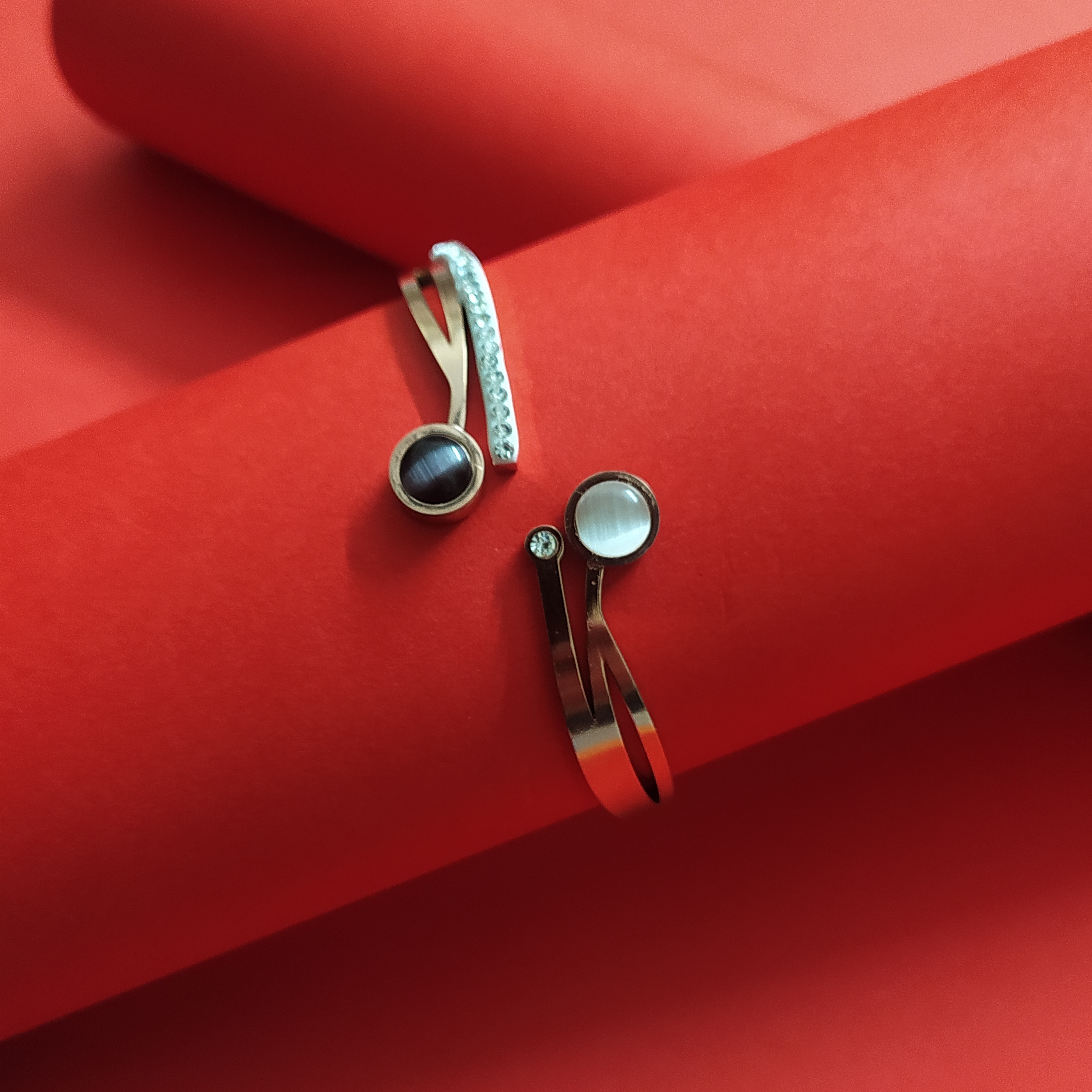 Elegant Dual Stone Anti- Tarnish Bracelet