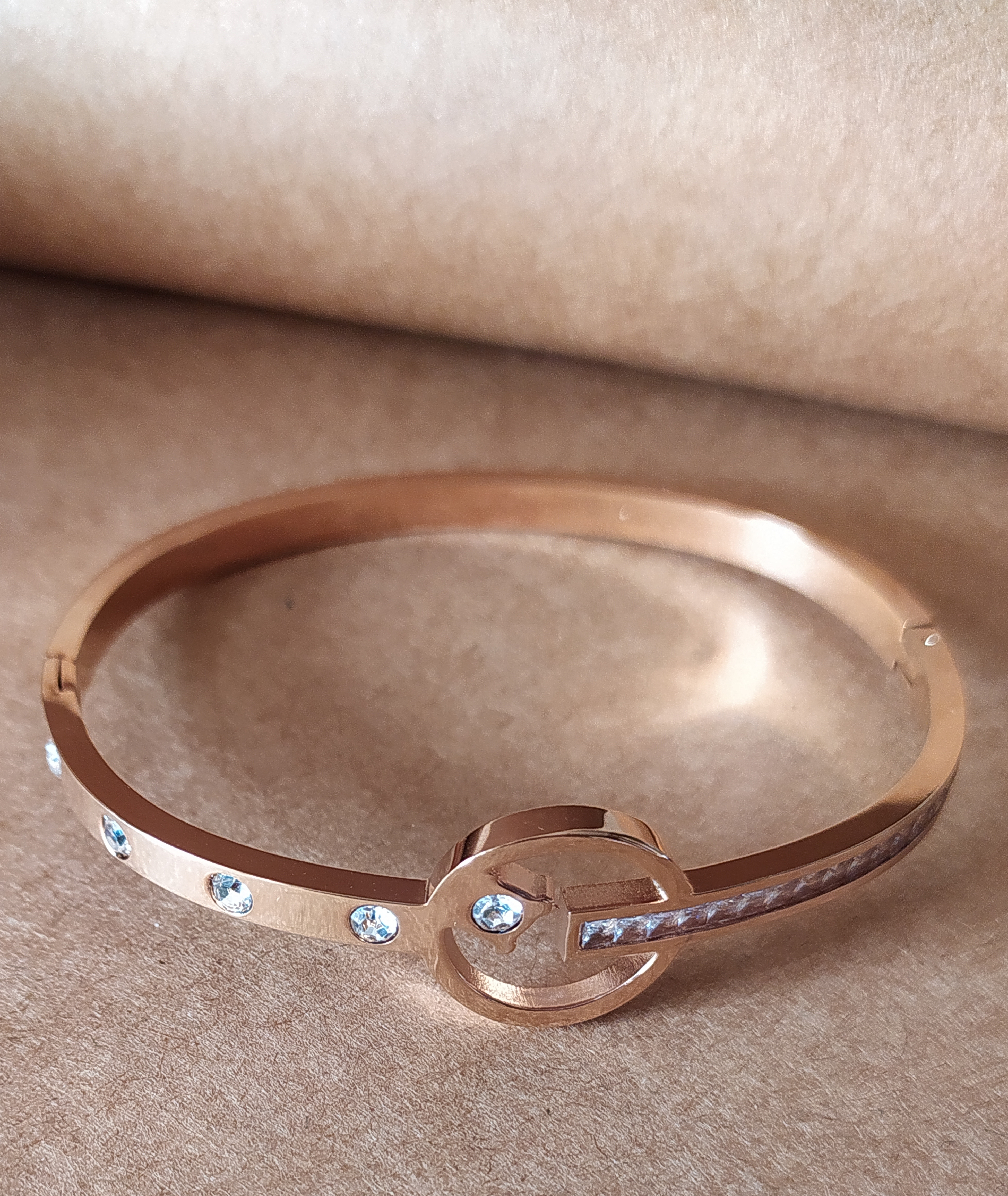 Golden Anti -Tarnish Bangle Bracelet