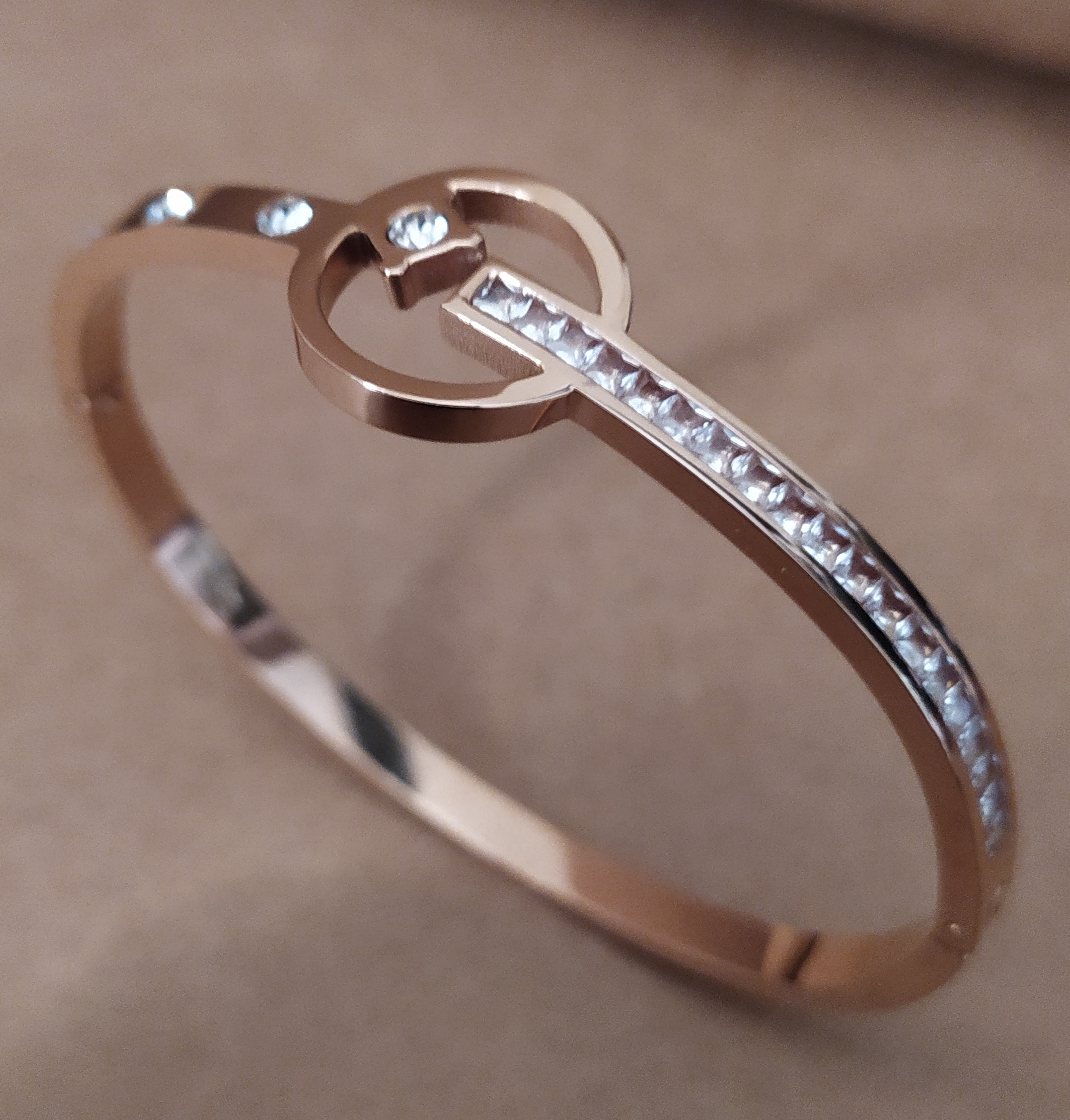 Golden Anti -Tarnish Bangle Bracelet