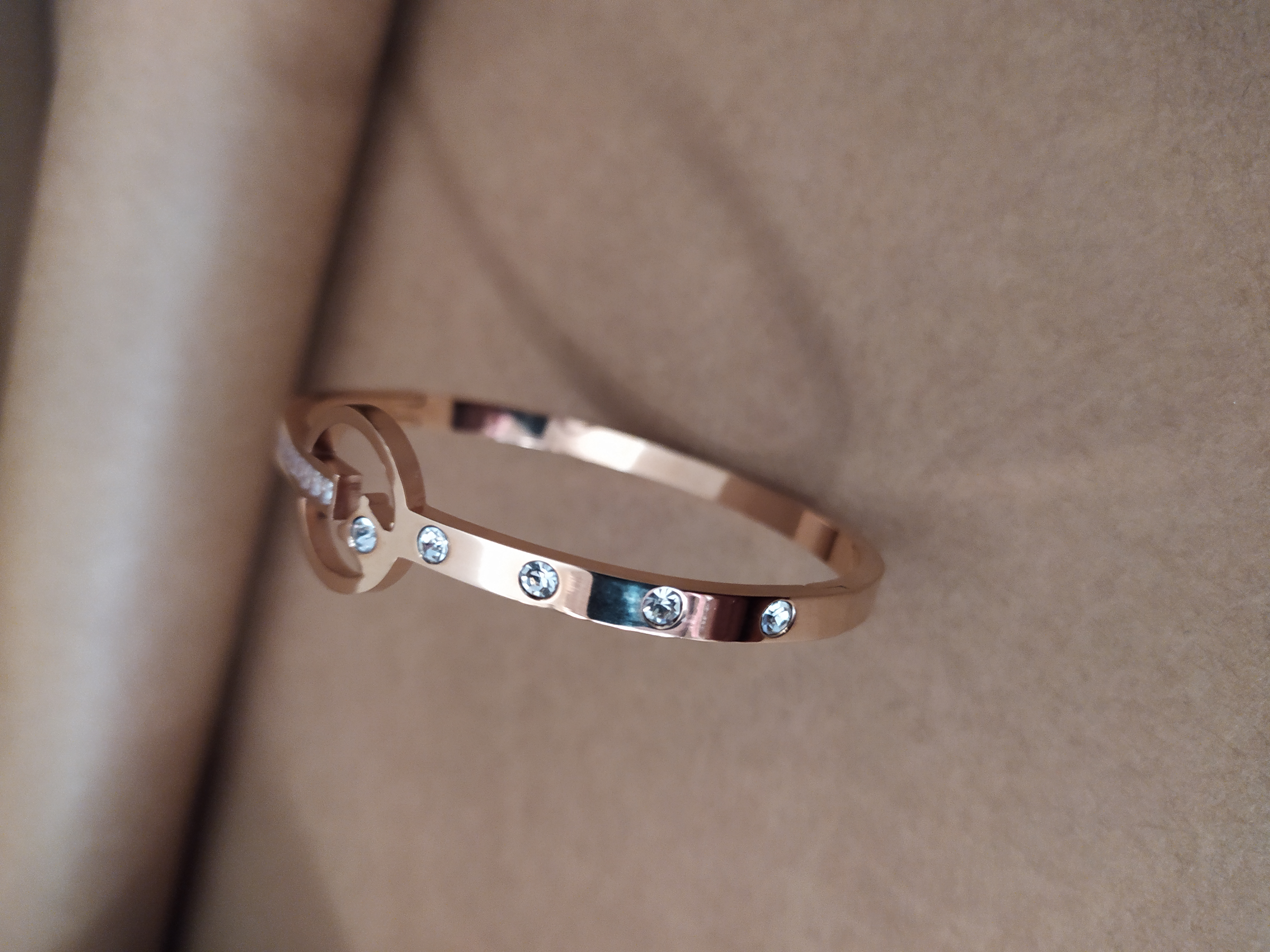 Golden Anti -Tarnish Bangle Bracelet