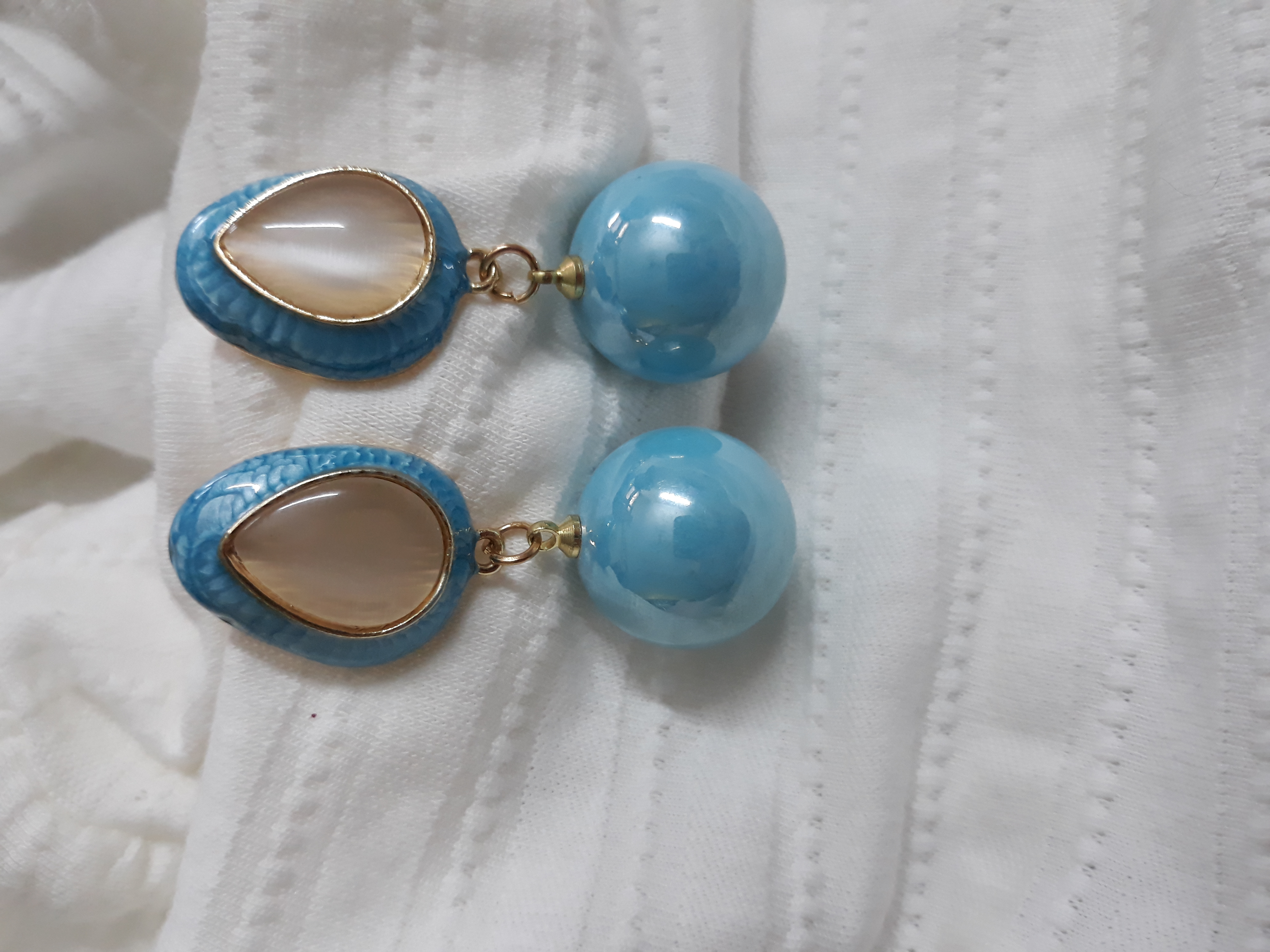 Elegant Blue Dangle Earrings