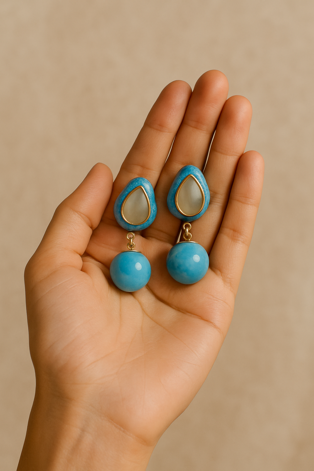 Elegant Blue Dangle Earrings
