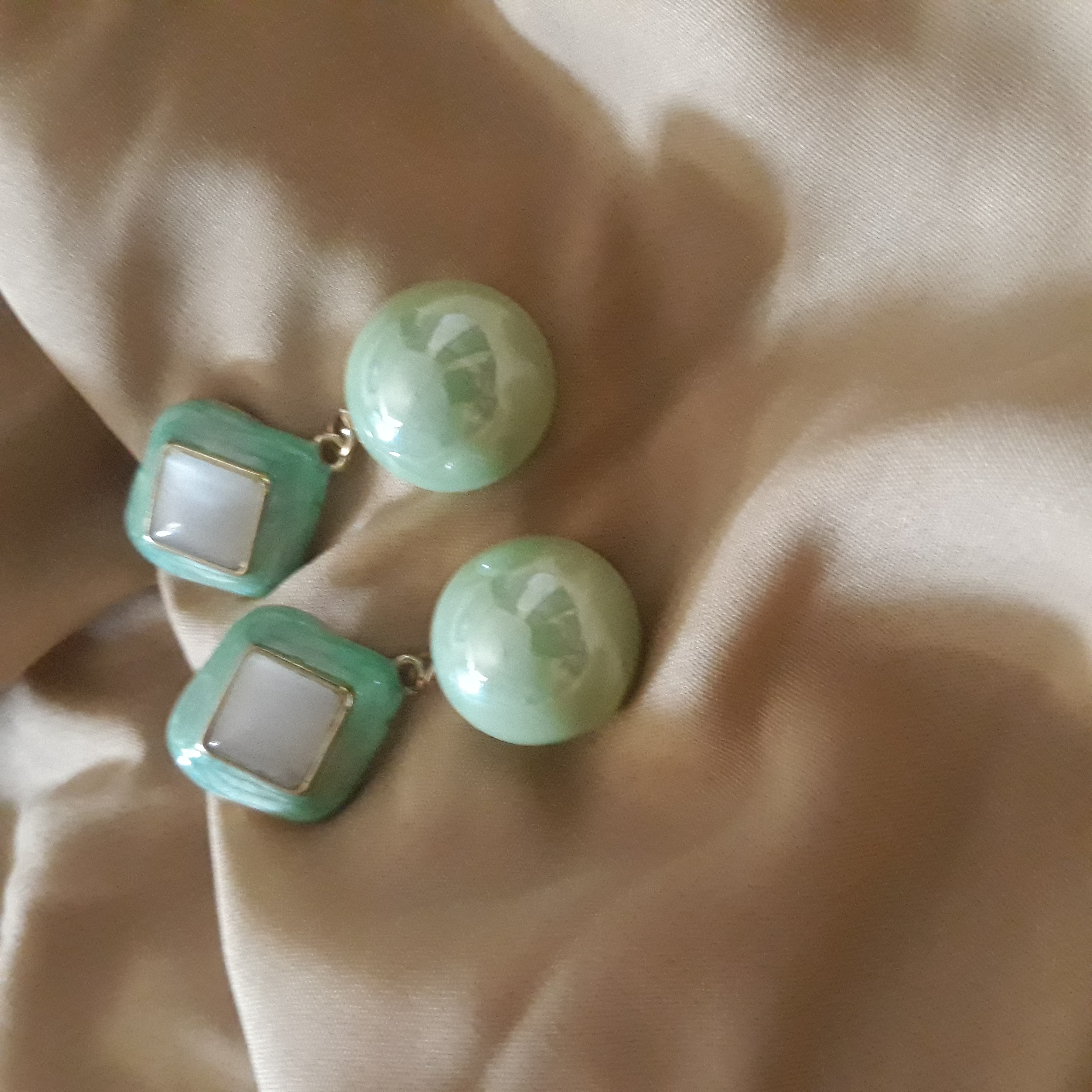 Elegant and Green Drop Earrings