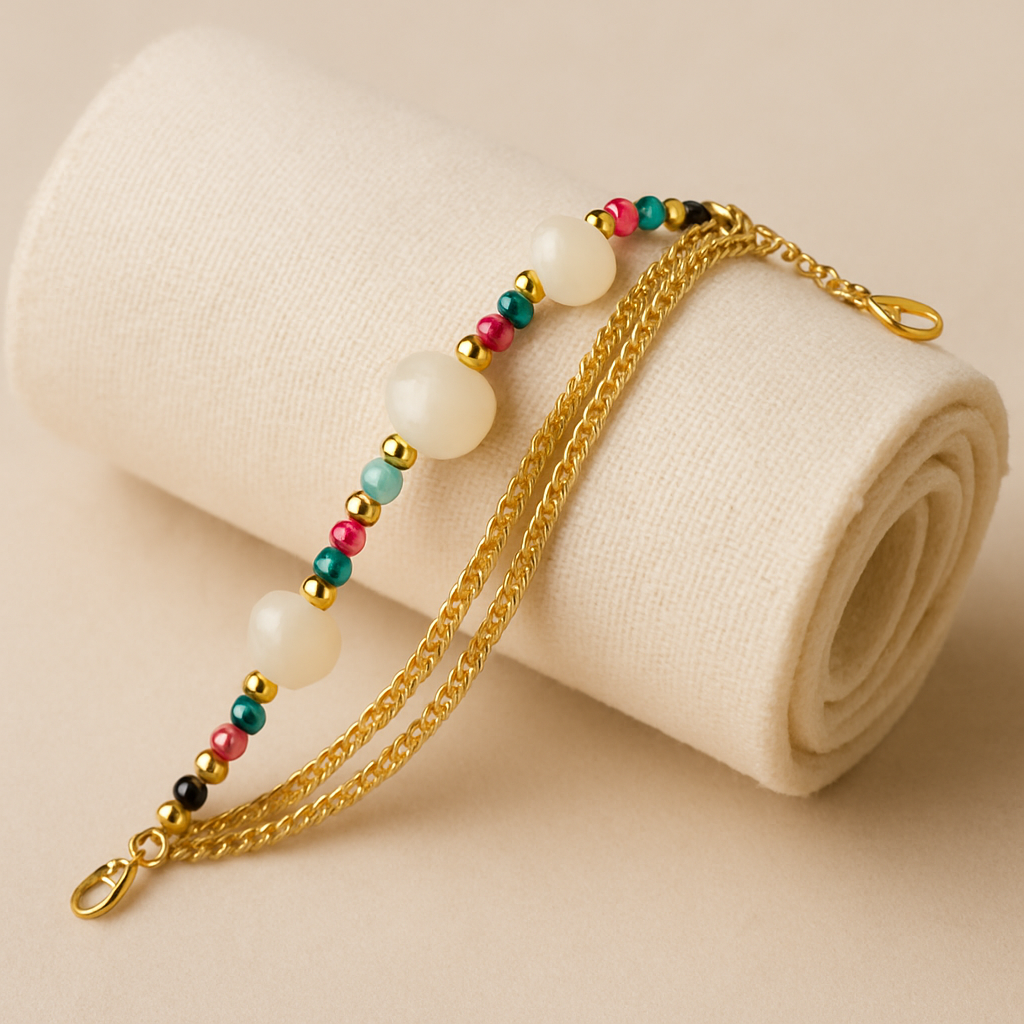 SHINEVEDA Elegant Stone and Bead Bracelet