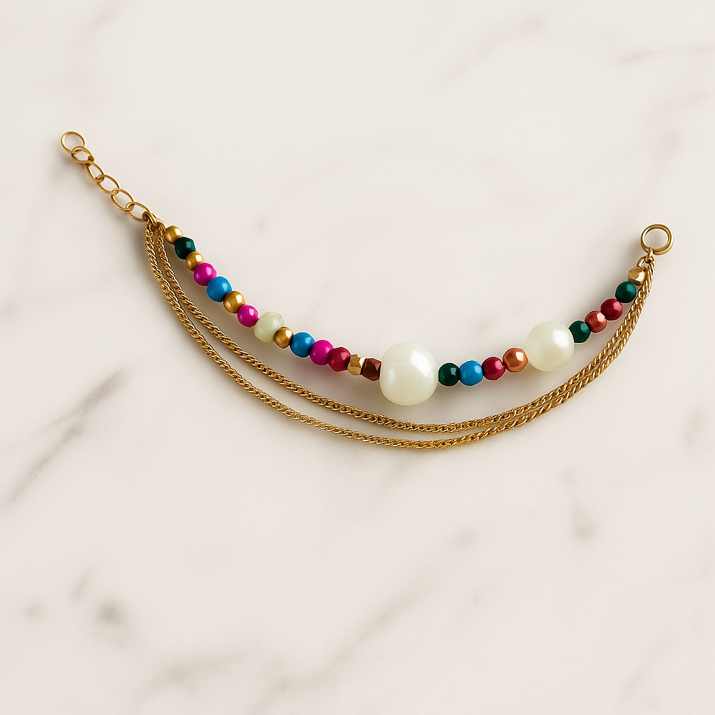 SHINEVEDA Elegant Stone and Bead Bracelet