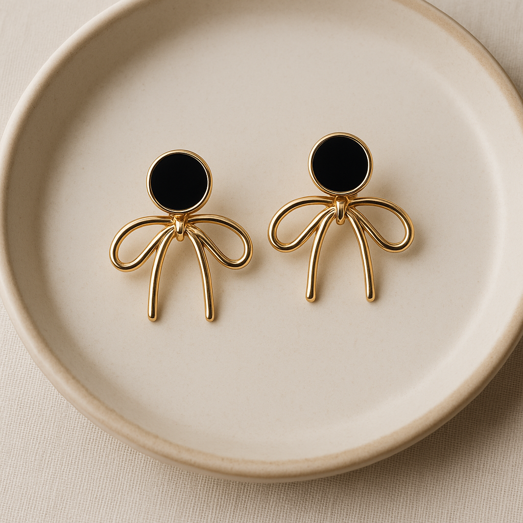 Elegant Bow Stud Earrings