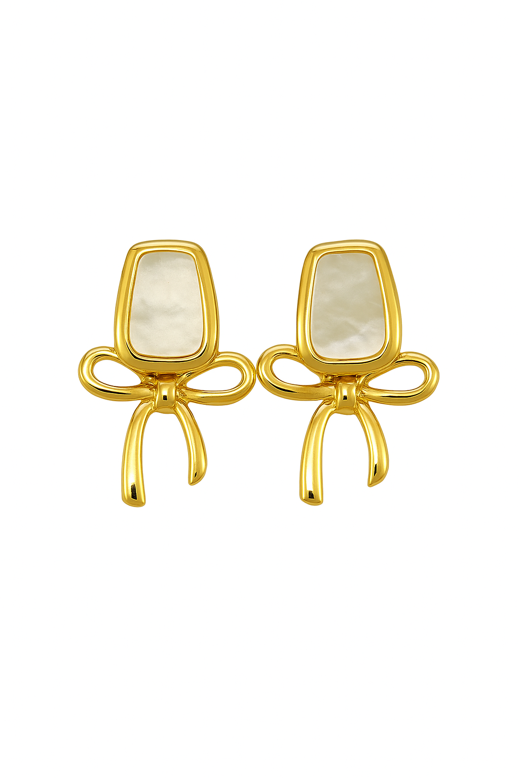 Golden colour Bow-Shaped Earrings