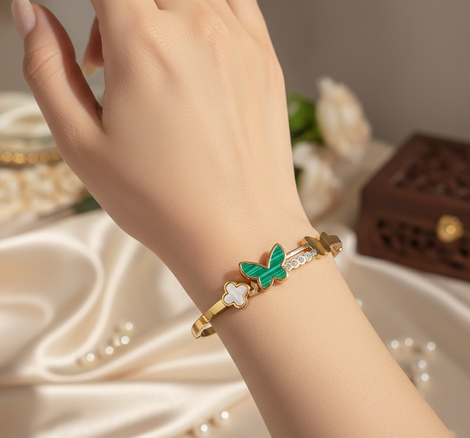Elegant Gold Butterfly  Anti-Tarnish Bracelet