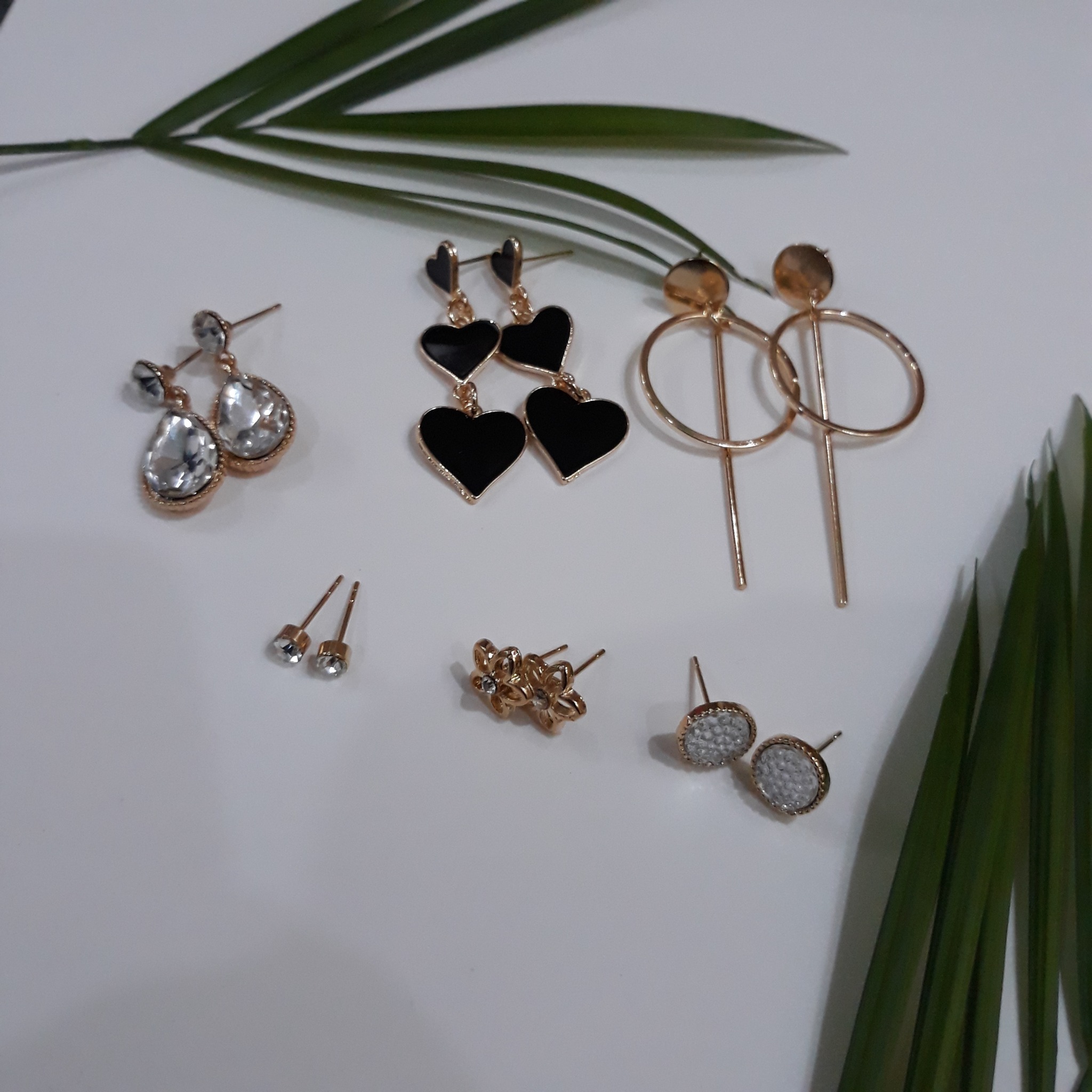  Elegant Multi-Style Earring Set – 6 Pairs