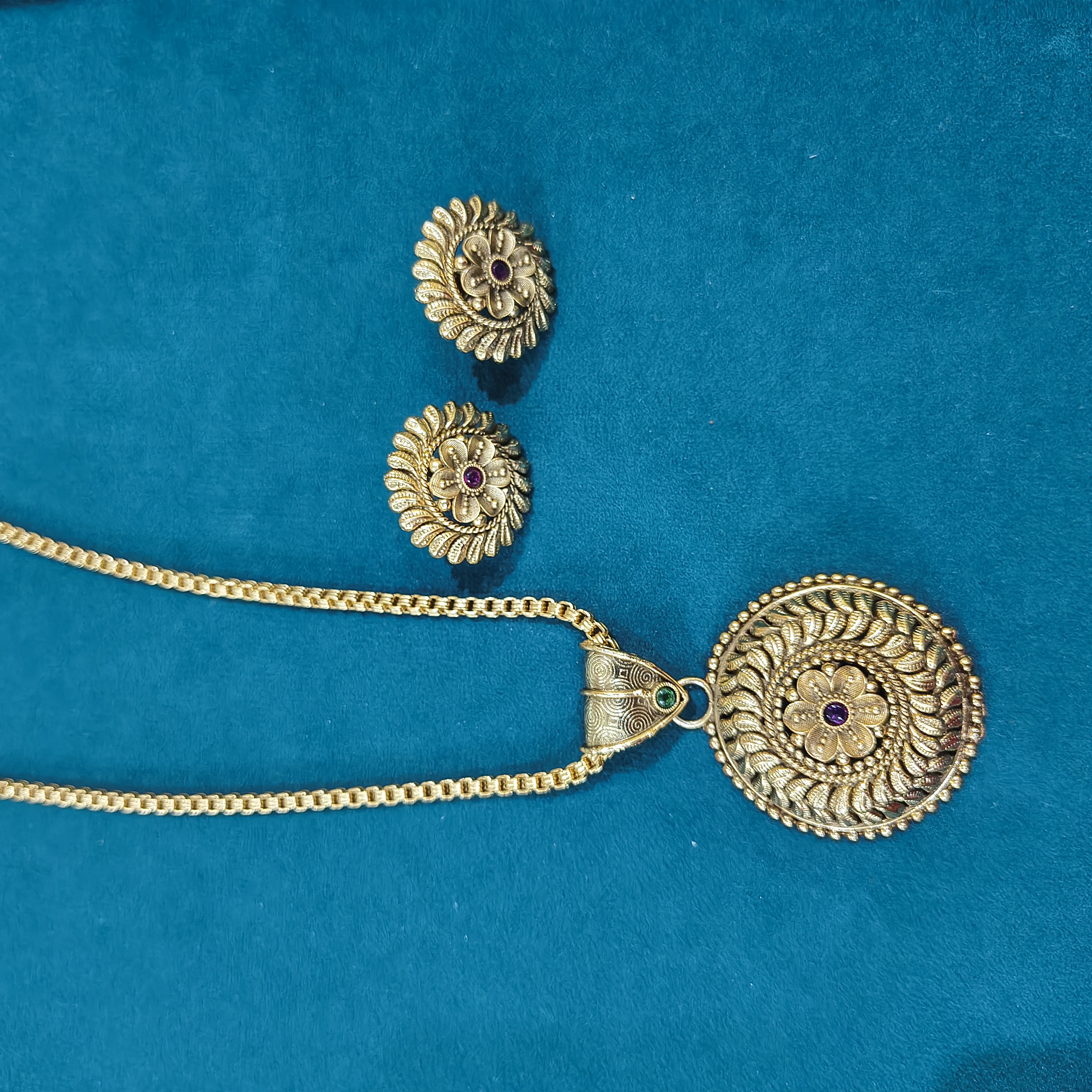 Antique brass coated Necklace Set