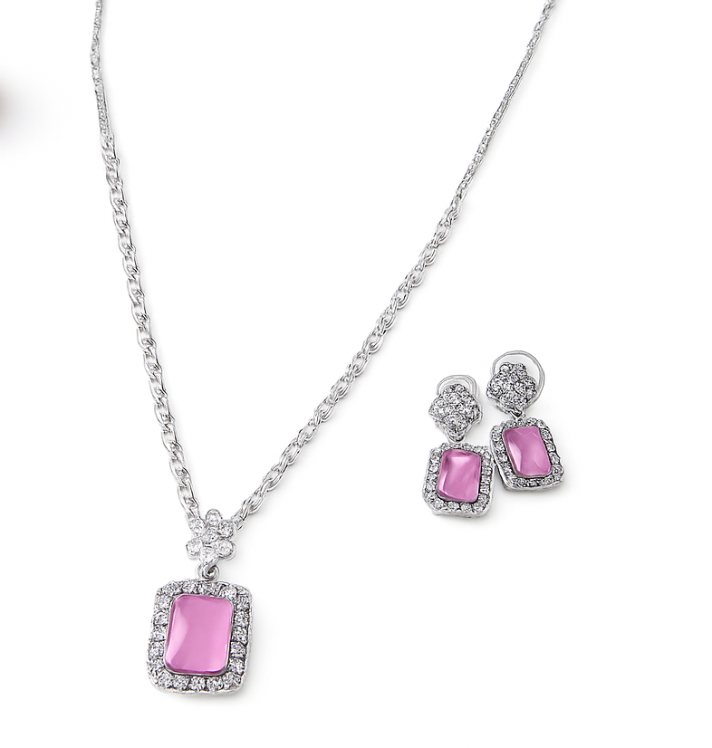 Pink AD Jewelry Set