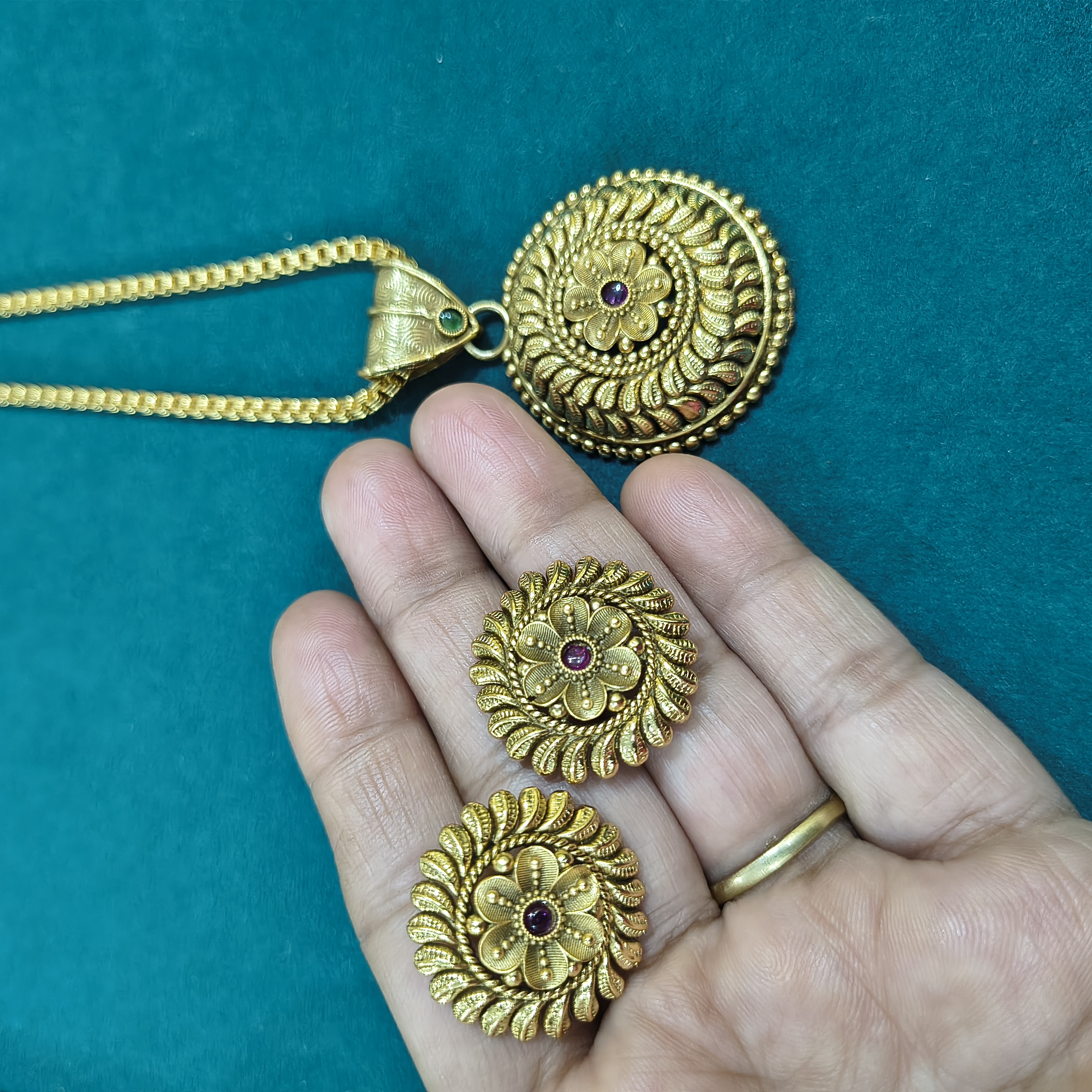 Antique brass coated Necklace Set