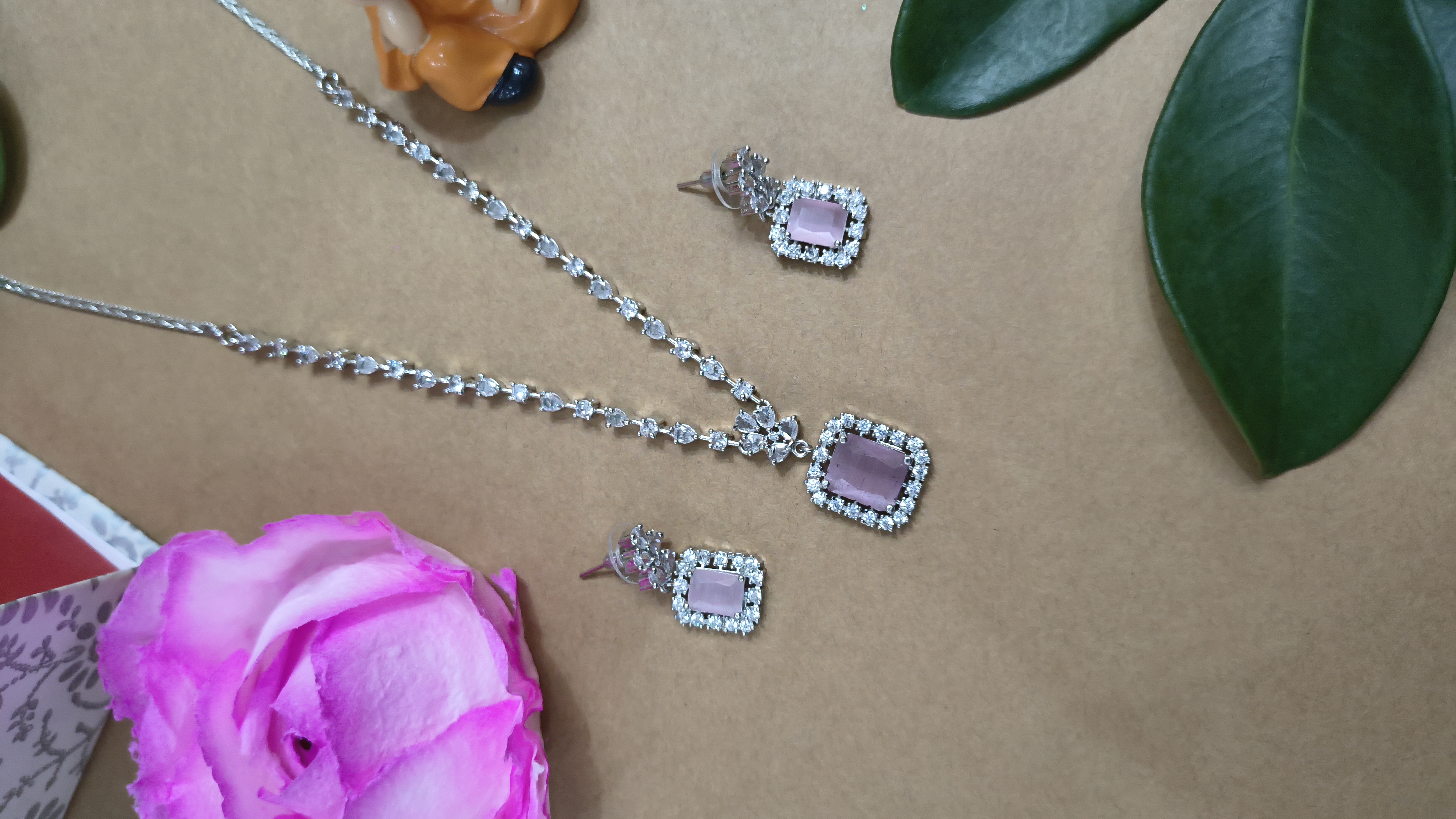 Pink AD Jewelry Set