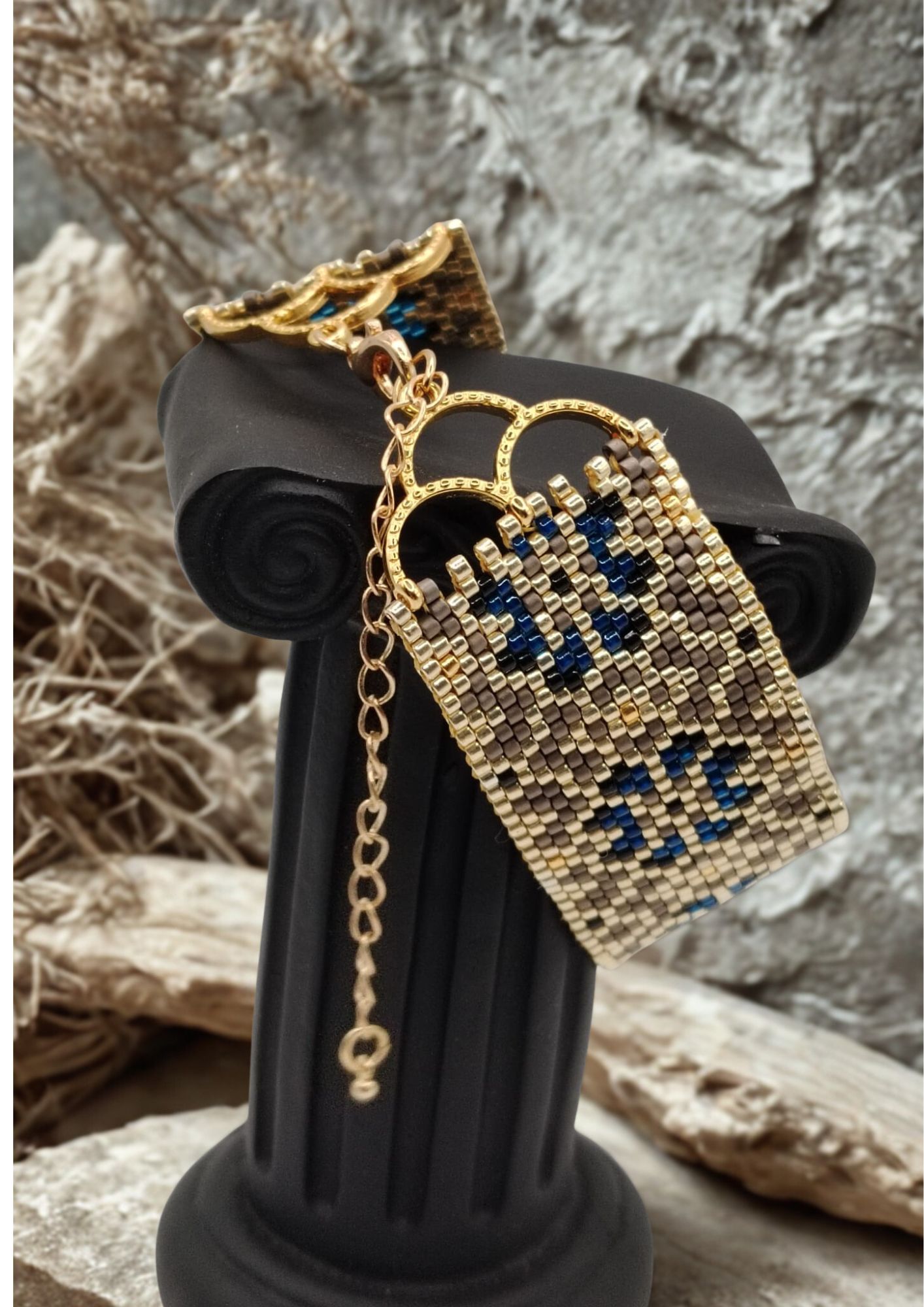 Bracelet tissé avec 1530 perles de verre Miyuki  