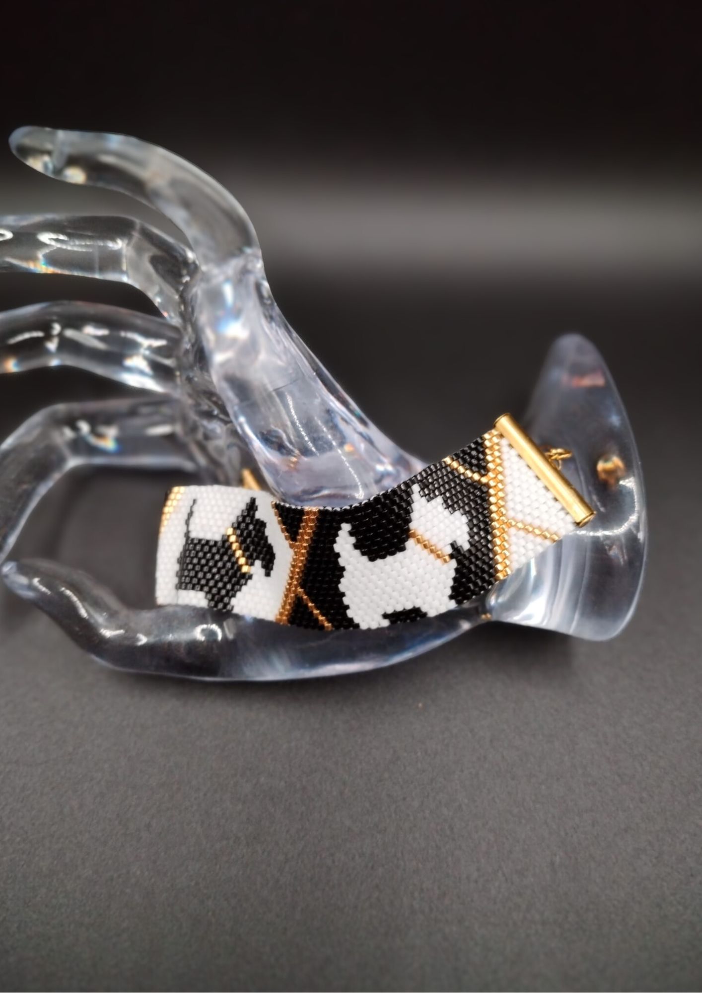 Bracelet tissé avec 1440 perles de verre Miyuki  