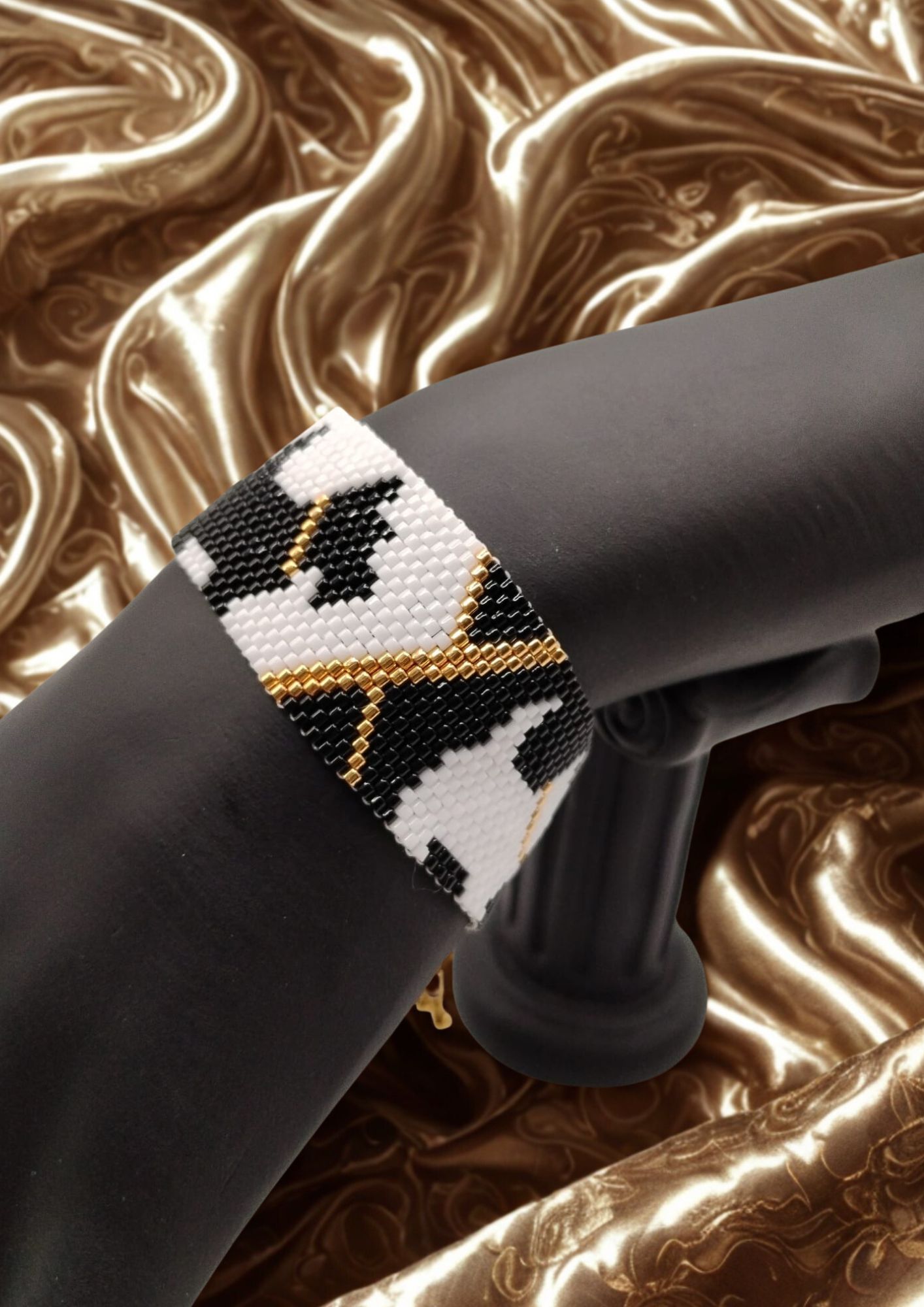 Bracelet tissé avec 1440 perles de verre Miyuki  