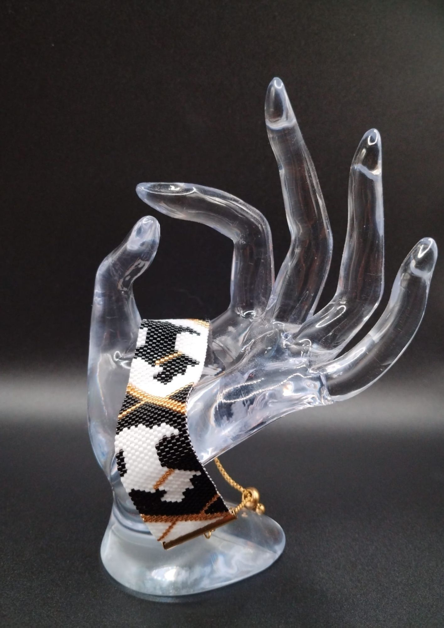 Bracelet tissé avec 1440 perles de verre Miyuki  