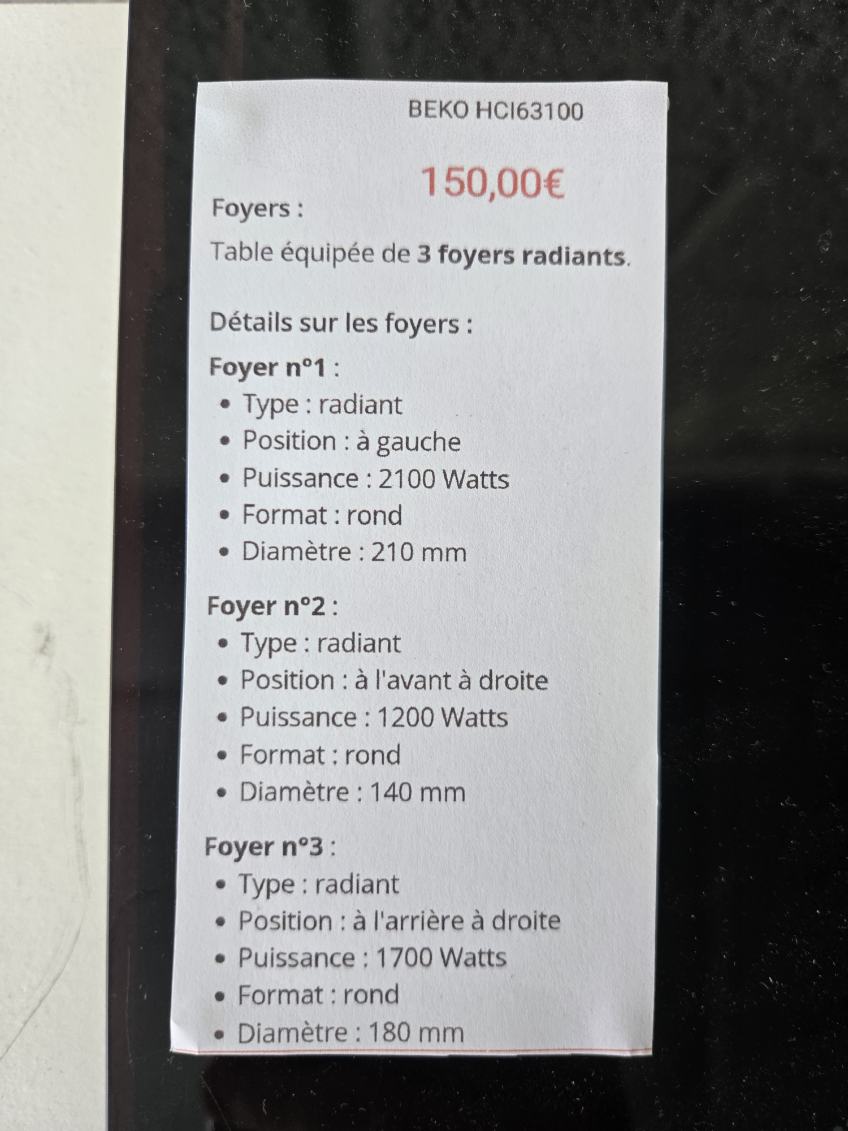 Plaque de cuisson 