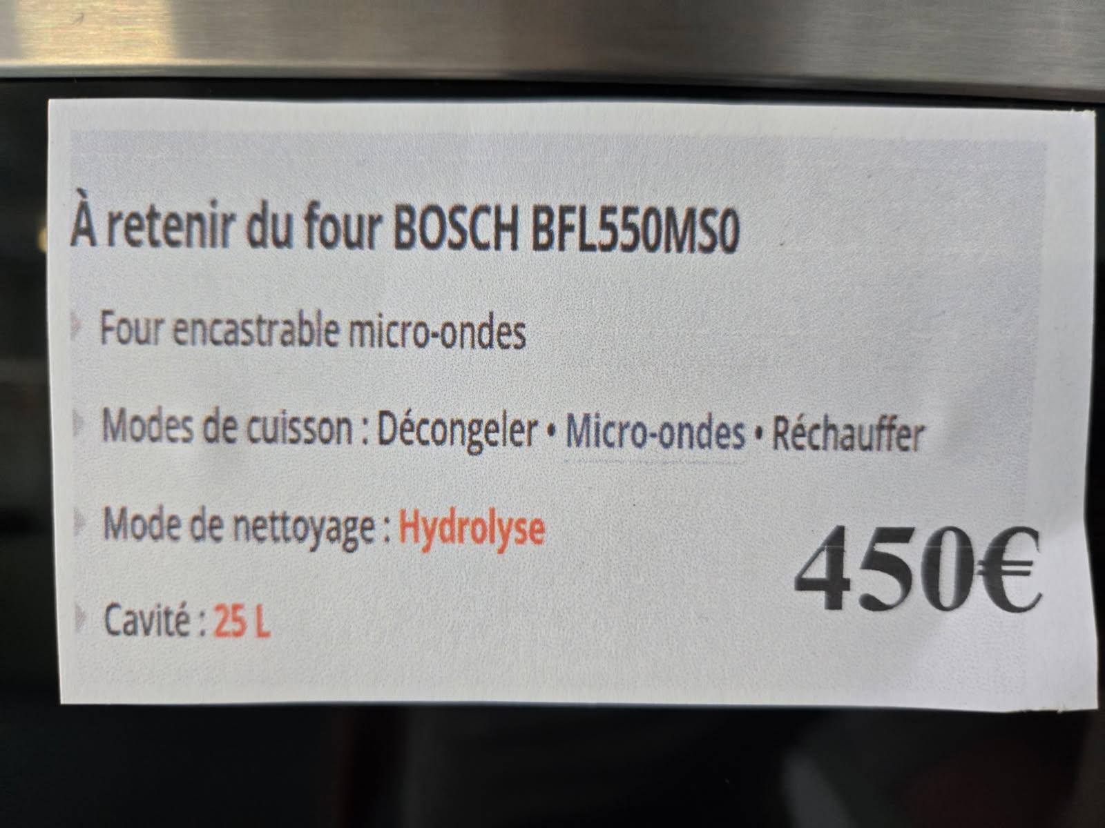 Four micro-ondes encastrable 